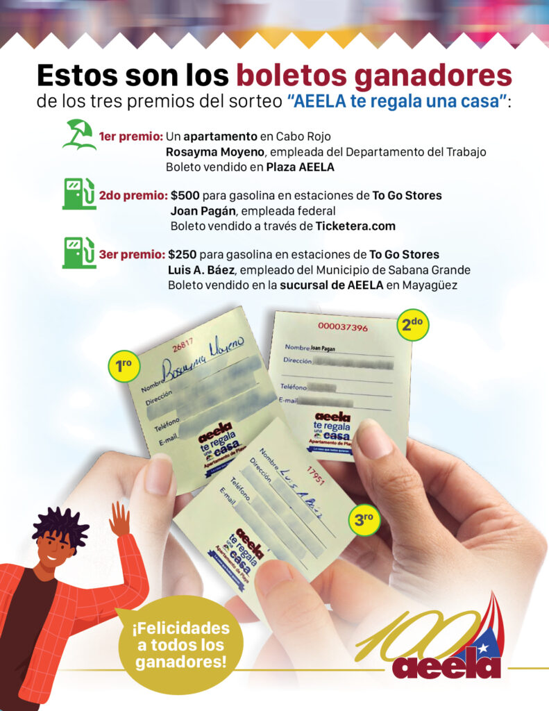 Ganadores sorteo AEELA te regala una casa